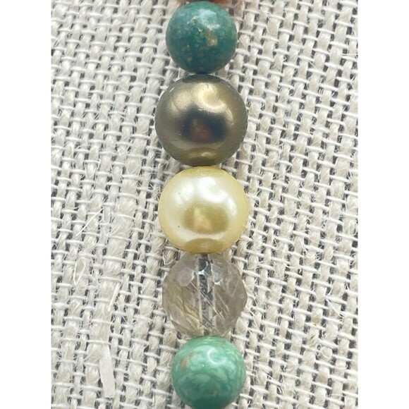 Vintage French Christian Lacroix Pearl & Stone Bead Necklace Sterling Clasp 20” - Picture 4 of 16